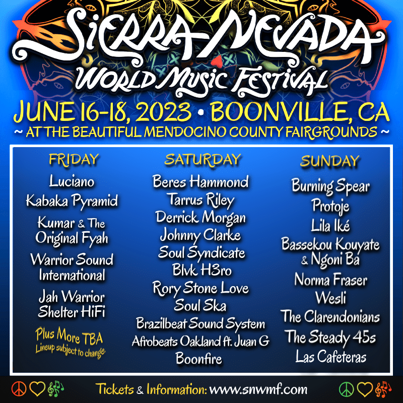 Sierra Nevada World Music Festival Lineup